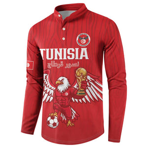 Custom Tunisia Football Button Sweatshirt Eagles of Carthage Rise