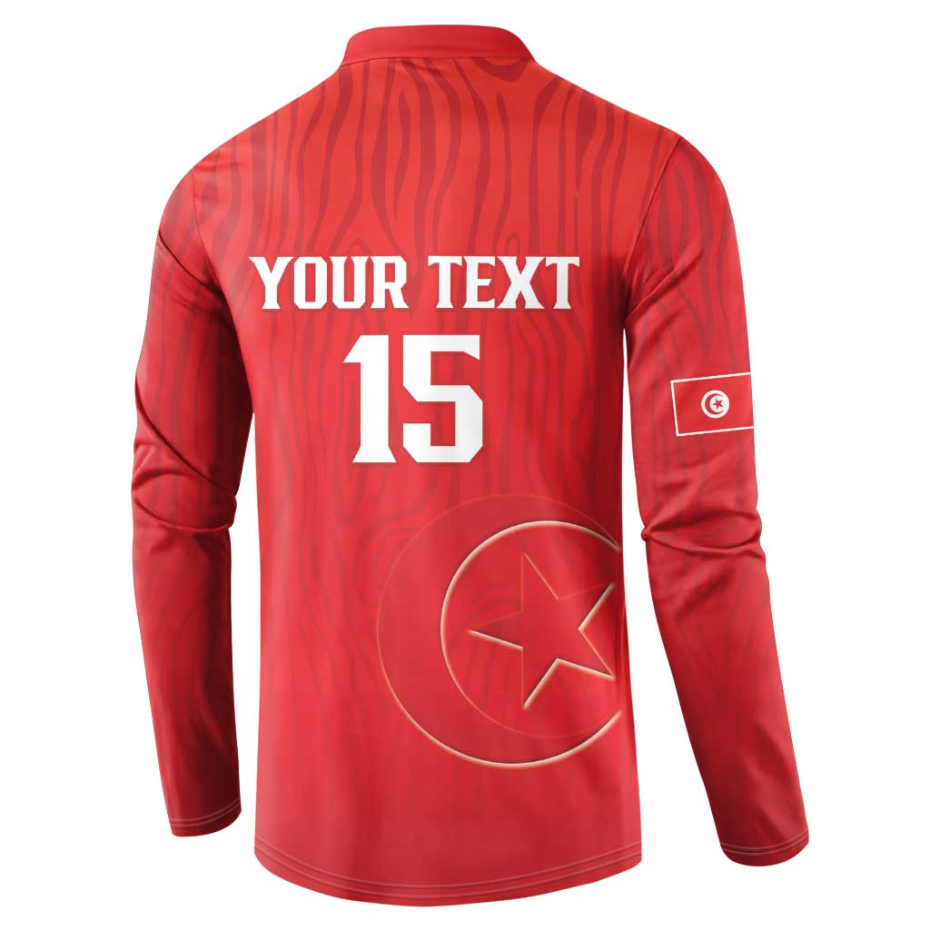 Custom Tunisia Football Button Sweatshirt Eagles of Carthage Rise