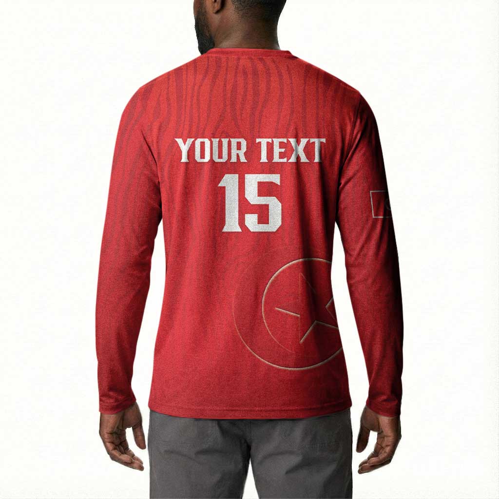 Custom Tunisia Football Button Sweatshirt Eagles of Carthage Rise