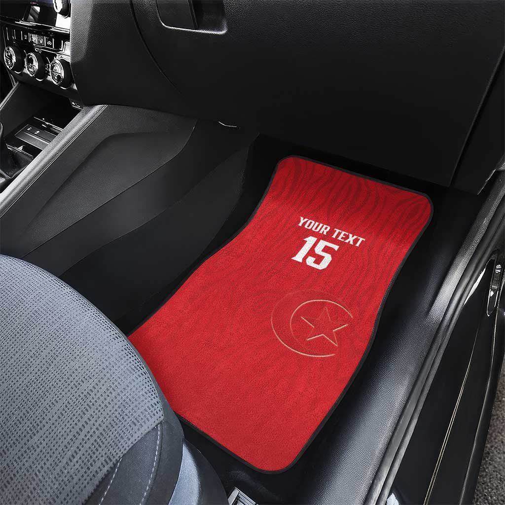 Custom Tunisia Football Car Mats Eagles of Carthage Rise - African Pride