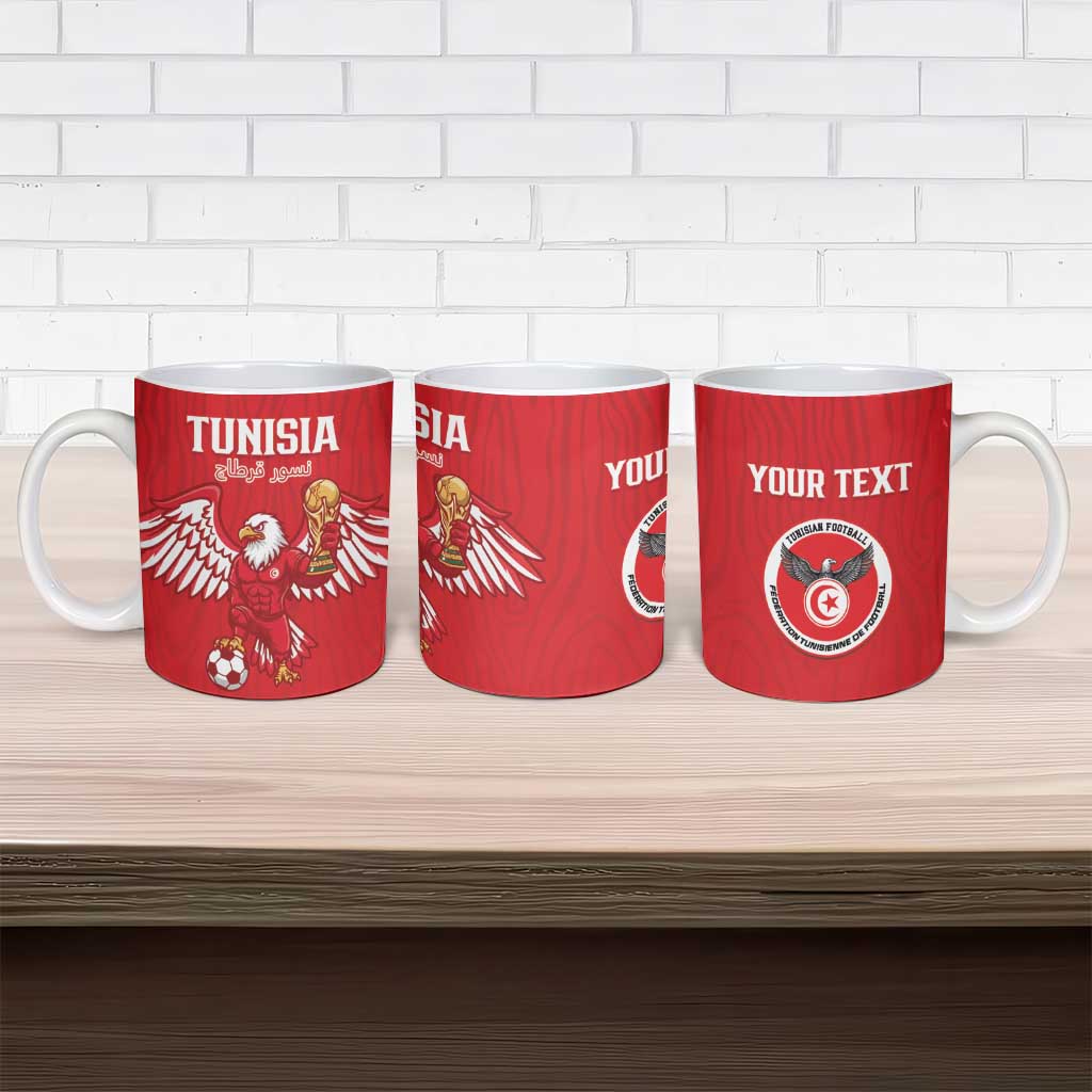 Custom Tunisia Football Ceramic Mug Eagles of Carthage Rise - African Pride