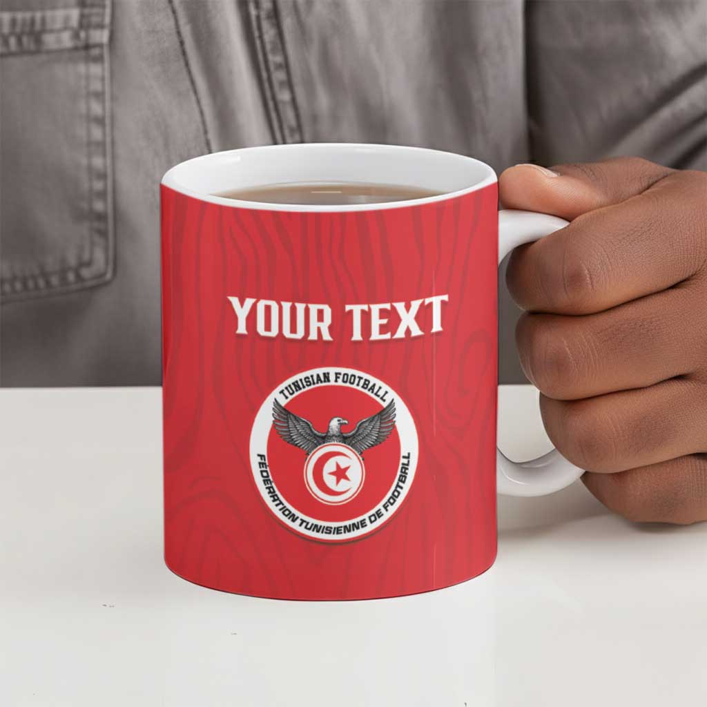 Custom Tunisia Football Ceramic Mug Eagles of Carthage Rise - African Pride