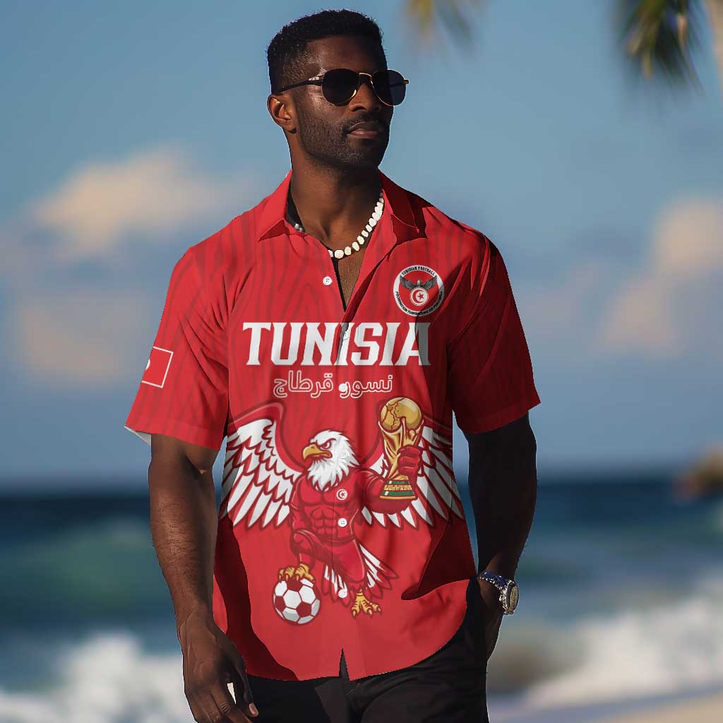 Custom Tunisia Football Hawaiian Shirt Eagles of Carthage Rise LT15
