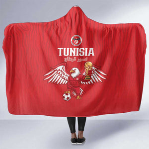 Tunisia Football Hooded Blanket Eagles of Carthage Rise - African Pride