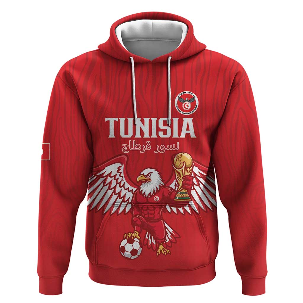 Custom Tunisia Football Hoodie Eagles of Carthage Rise - African Pride