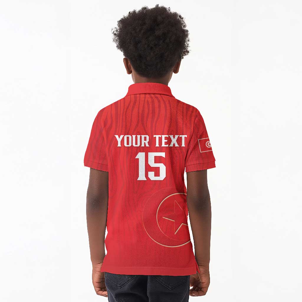 Custom Tunisia Football Kid Polo Shirt Eagles of Carthage Rise LT15