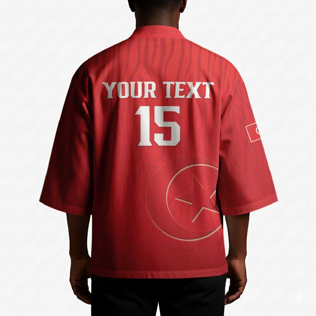 Custom Tunisia Football Kimono Eagles of Carthage Rise - African Pride