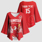 Custom Tunisia Football Kimono Sleeve Blouse Eagles of Carthage Rise - African Pride
