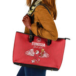 Tunisia Football Leather Tote Bag Eagles of Carthage Rise - African Pride