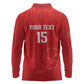 Custom Tunisia Football Long Sleeve Polo Shirt Eagles of Carthage Rise - African Pride