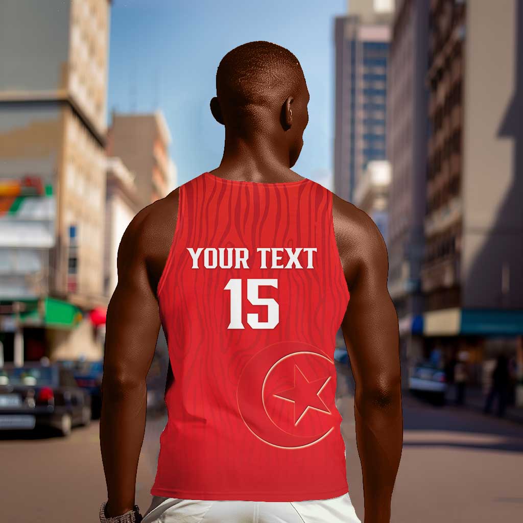 Custom Tunisia Football Men Tank Top Eagles of Carthage Rise - African Pride