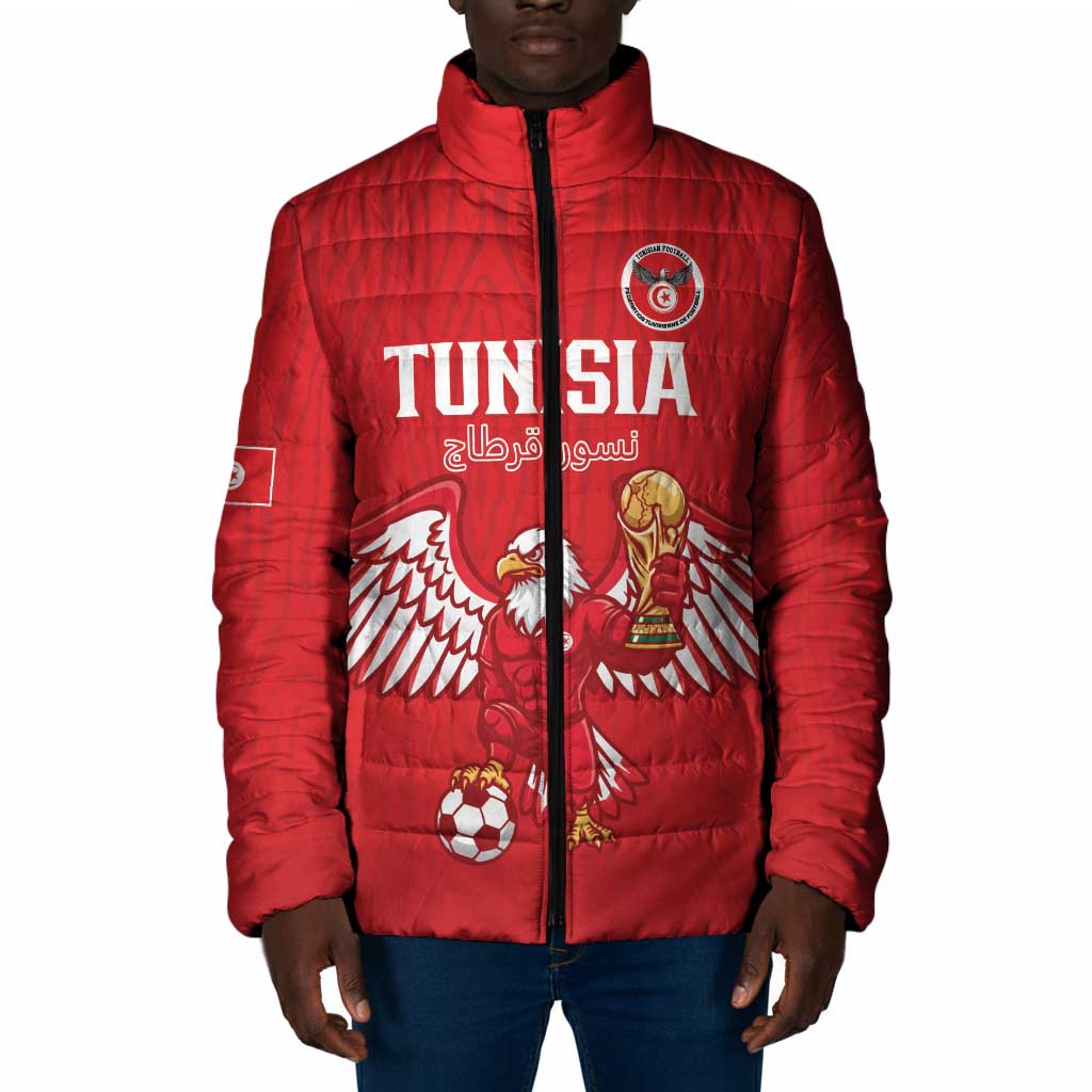 Custom Tunisia Football Padded Jacket Eagles of Carthage Rise - African Pride