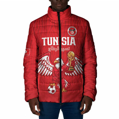 Custom Tunisia Football Padded Jacket Eagles of Carthage Rise - African Pride