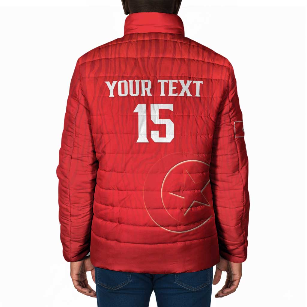 Custom Tunisia Football Padded Jacket Eagles of Carthage Rise - African Pride