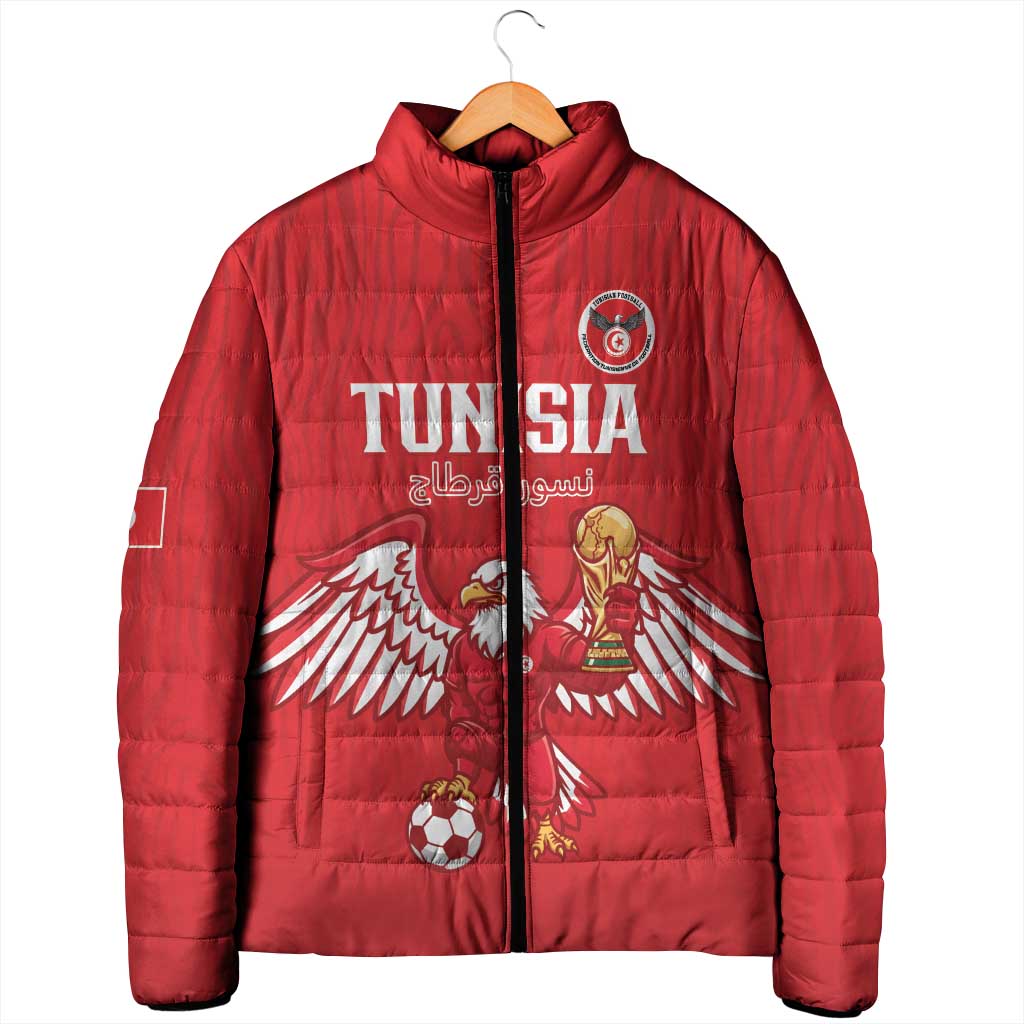 Custom Tunisia Football Padded Jacket Eagles of Carthage Rise - African Pride