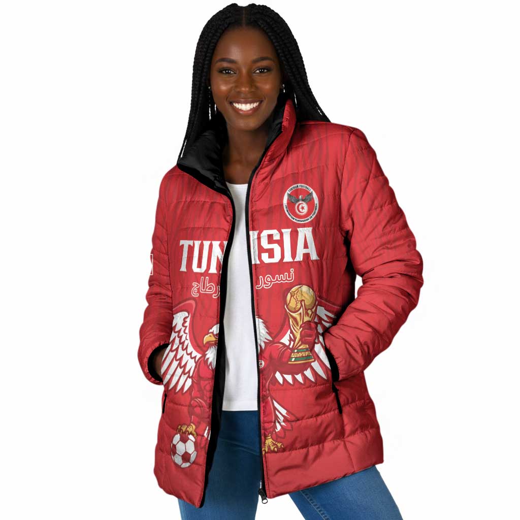 Custom Tunisia Football Padded Jacket Eagles of Carthage Rise - African Pride
