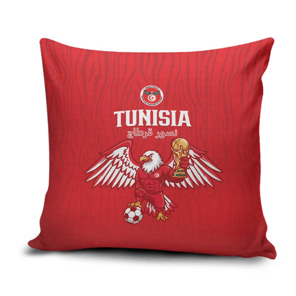 Tunisia Football Pillow Cover Eagles of Carthage Rise - African Pride