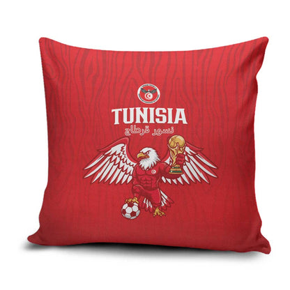 Tunisia Football Pillow Cover Eagles of Carthage Rise - African Pride