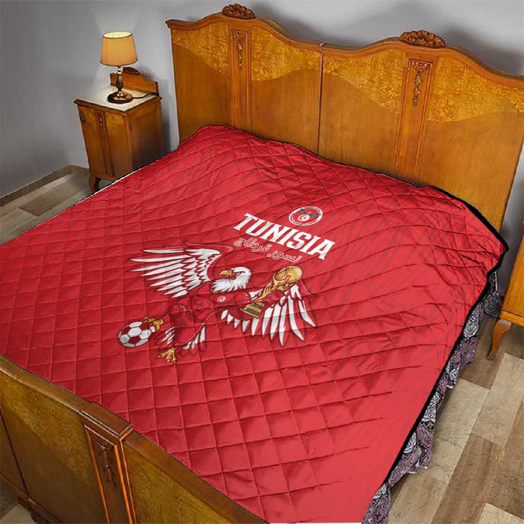 Tunisia Football Quilt Eagles of Carthage Rise - African Pride