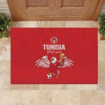 Tunisia Football Rubber Doormat Eagles of Carthage Rise - African Pride