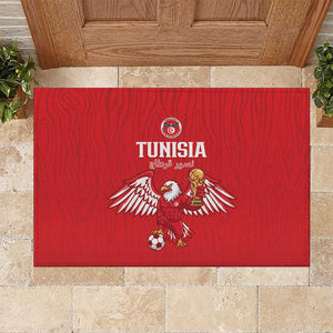 Tunisia Football Rubber Doormat Eagles of Carthage Rise - African Pride