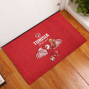 Tunisia Football Rubber Doormat Eagles of Carthage Rise - African Pride