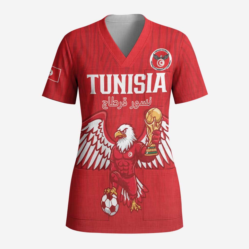 Custom Tunisia Football Scrub Top Eagles of Carthage Rise - African Pride