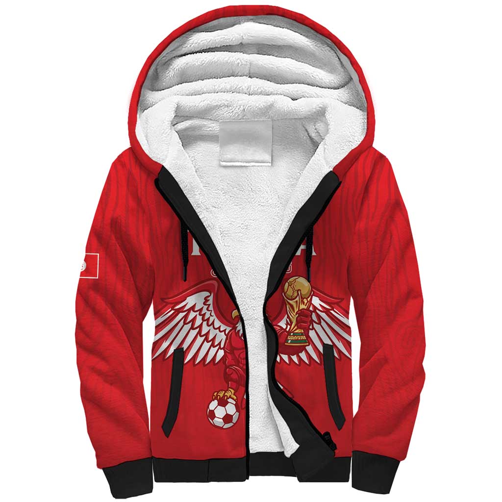 Custom Tunisia Football Sherpa Hoodie Eagles of Carthage Rise - African Pride