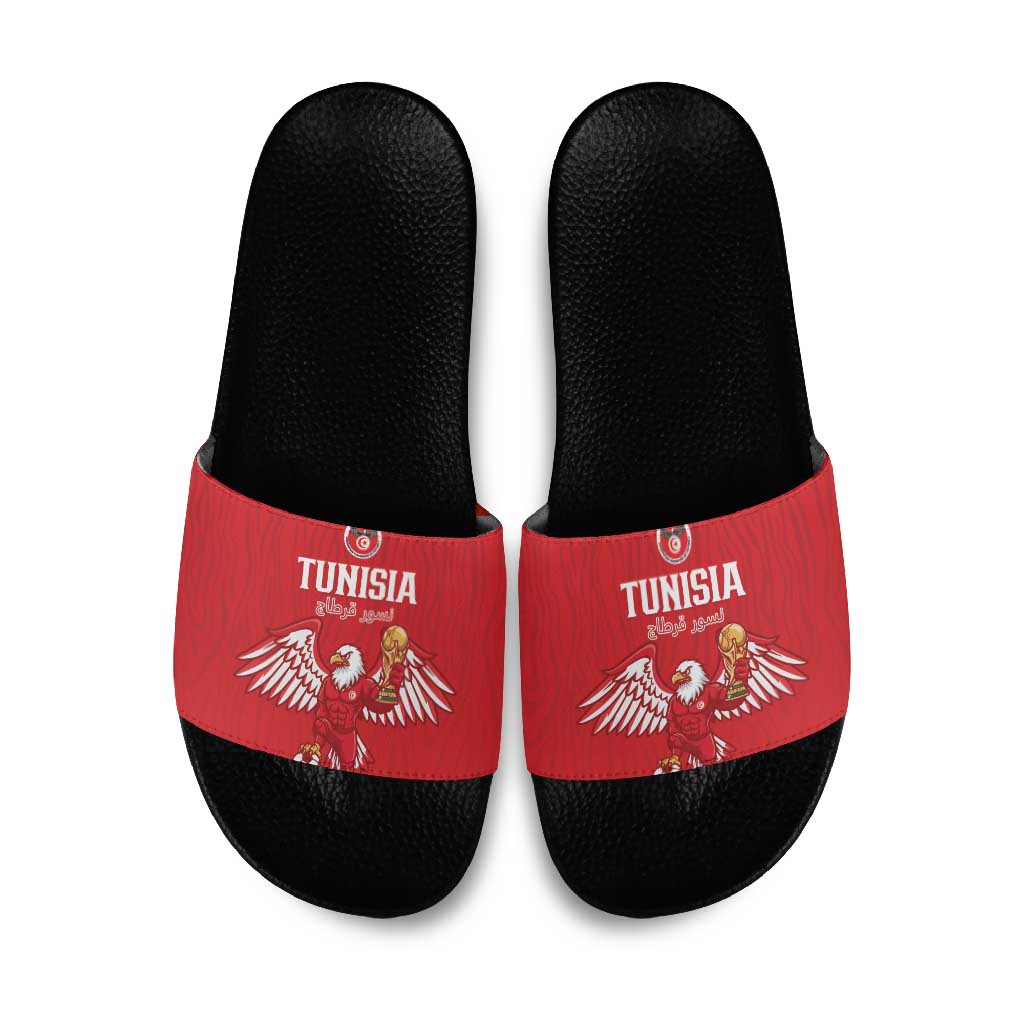 Tunisia Football Slide Sandals Eagles of Carthage Rise - African Pride