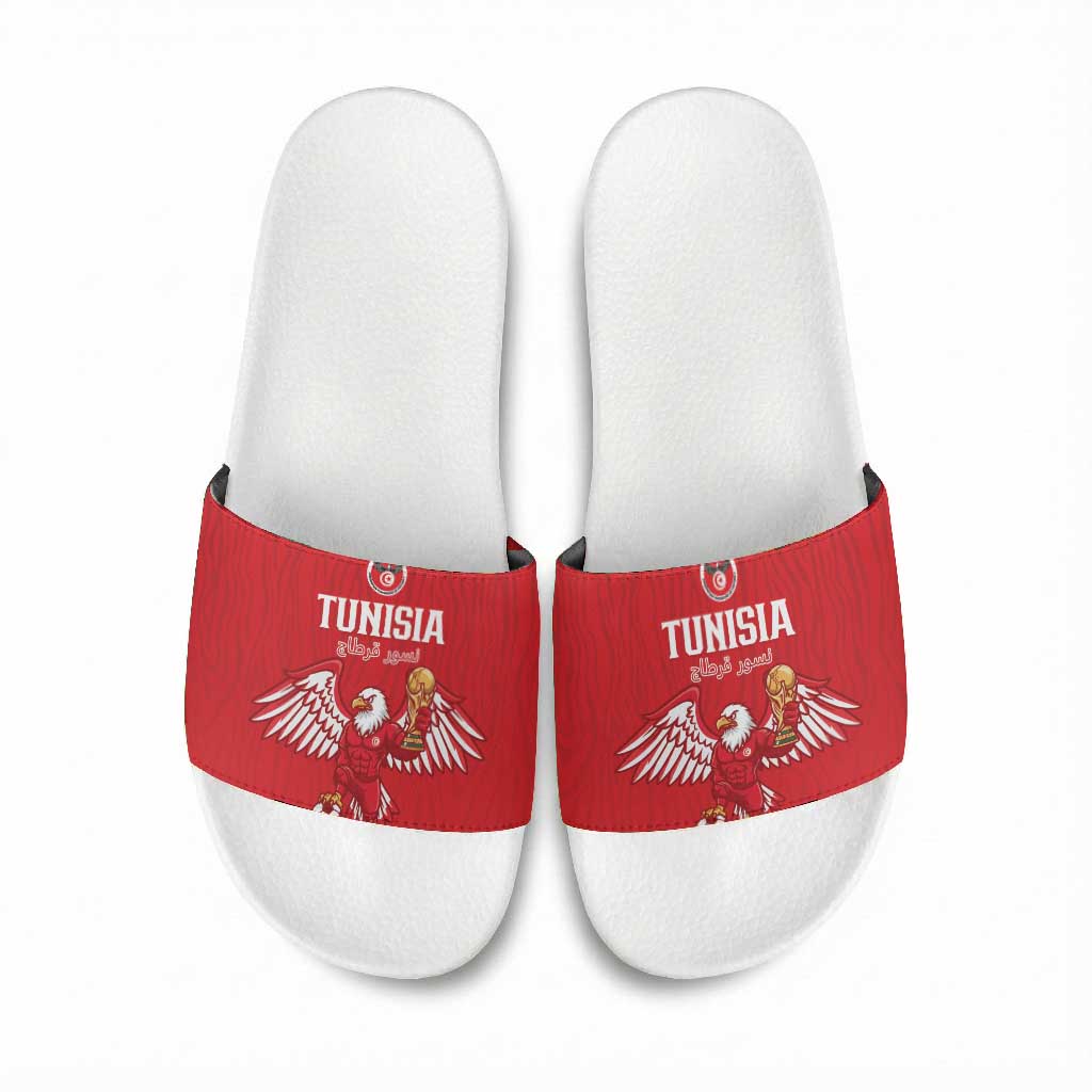 Tunisia Football Slide Sandals Eagles of Carthage Rise - African Pride