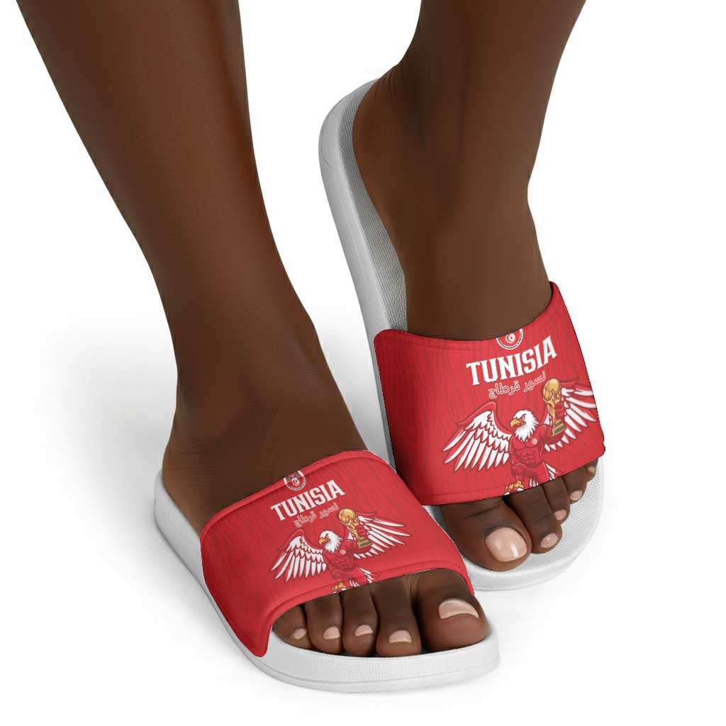 Tunisia Football Slide Sandals Eagles of Carthage Rise - African Pride