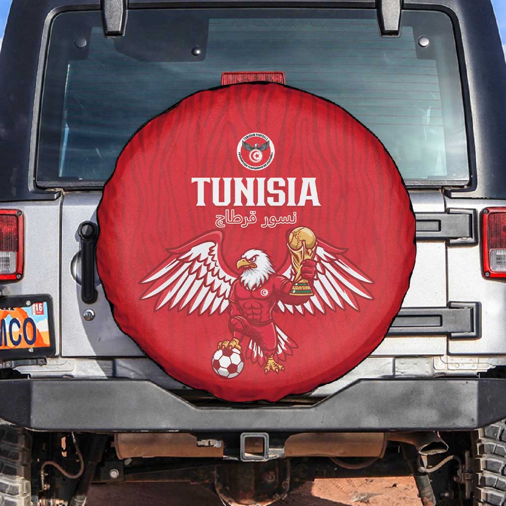Tunisia Football Spare Tire Cover Eagles of Carthage Rise - African Pride