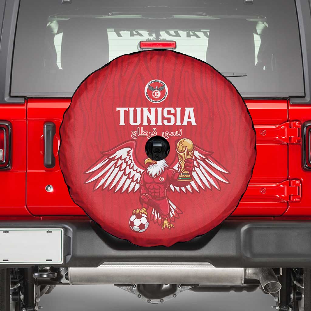 Tunisia Football Spare Tire Cover Eagles of Carthage Rise - African Pride