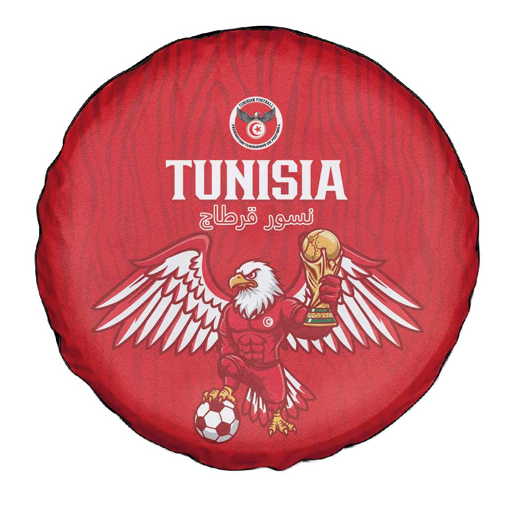 Tunisia Football Spare Tire Cover Eagles of Carthage Rise - African Pride