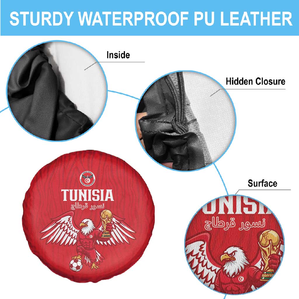 Tunisia Football Spare Tire Cover Eagles of Carthage Rise - African Pride