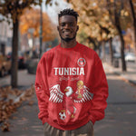 Custom Tunisia Football Sweatshirt Eagles of Carthage Rise - African Pride