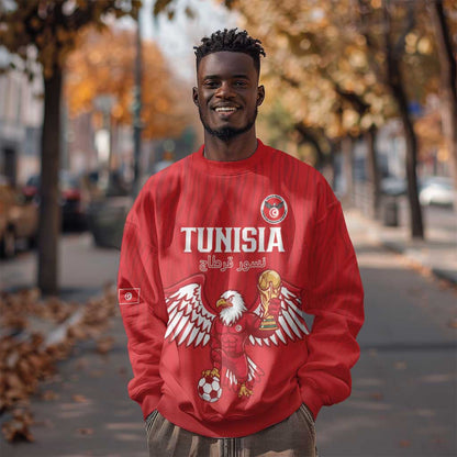 Custom Tunisia Football Sweatshirt Eagles of Carthage Rise - African Pride