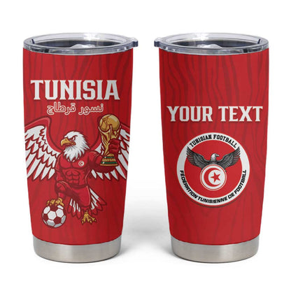 Custom Tunisia Football Tumbler Cup Eagles of Carthage Rise - African Pride