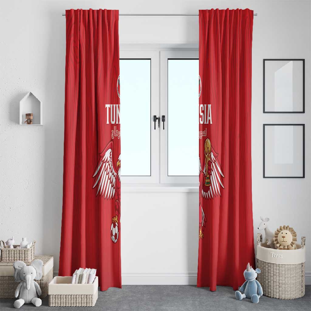Tunisia Football Window Curtain Eagles of Carthage Rise - African Pride