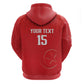 Custom Tunisia Football Zip Hoodie Eagles of Carthage Rise - African Pride