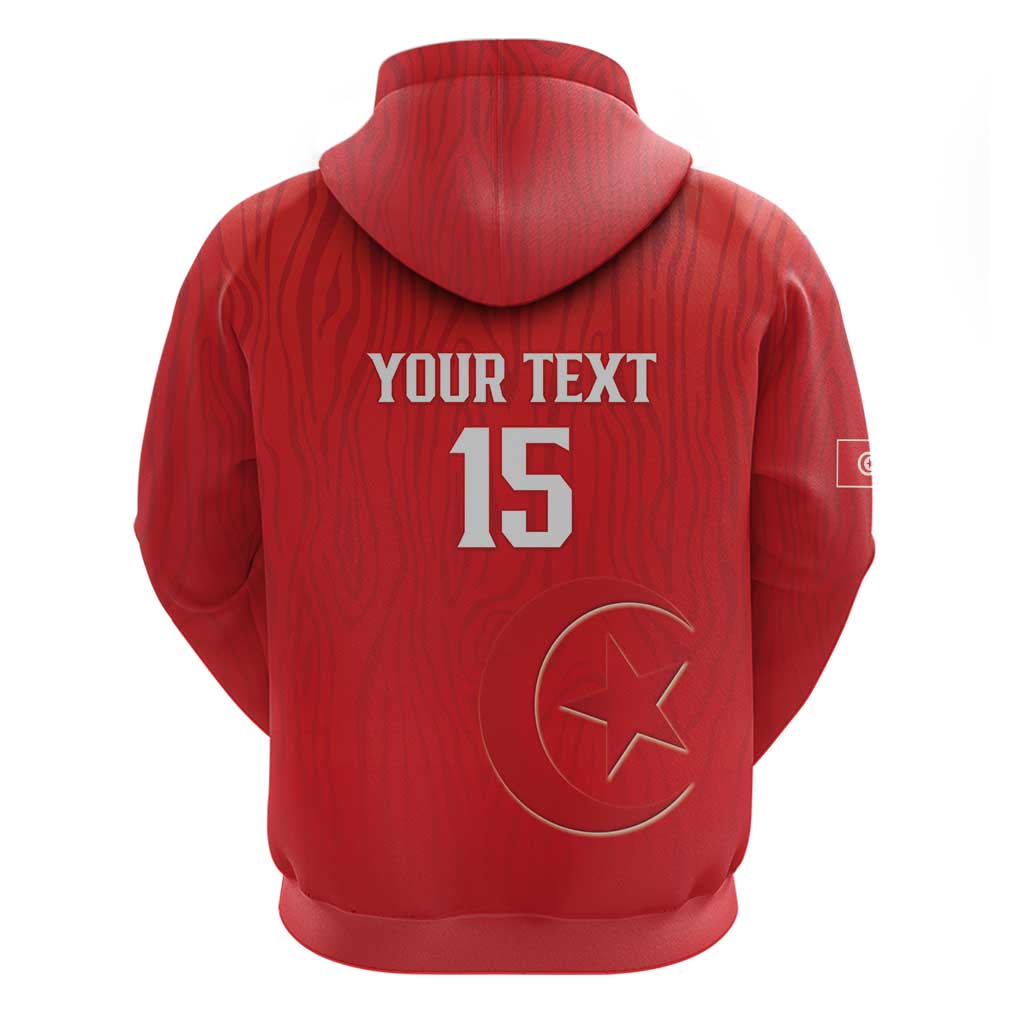 Custom Tunisia Football Zip Hoodie Eagles of Carthage Rise - African Pride