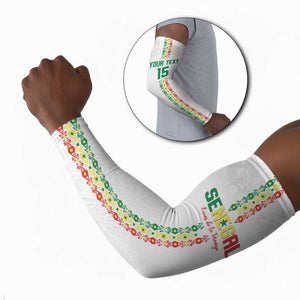 Custom Senegal Football Arm Sleeves Go Champions Lions de la Teranga - African Pride