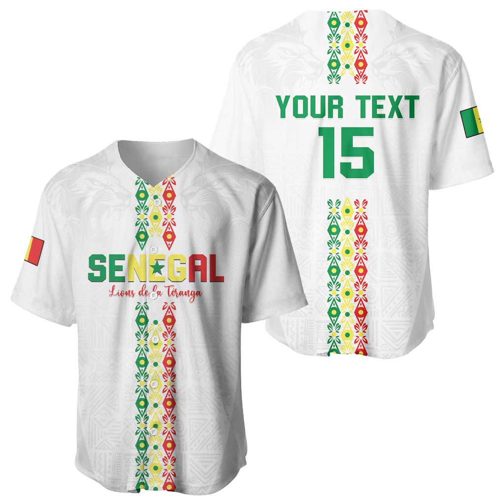 Custom Senegal Football Baseball Jersey Go Champions Lions de la Teranga LT15