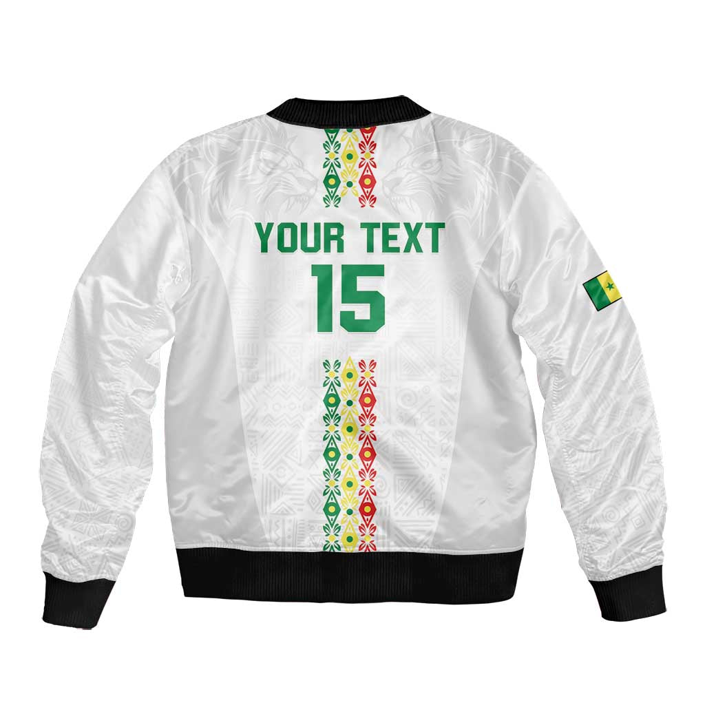 Custom Senegal Football Bomber Jacket Go Champions Lions de la Teranga - African Pride