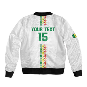 Custom Senegal Football Bomber Jacket Go Champions Lions de la Teranga - African Pride