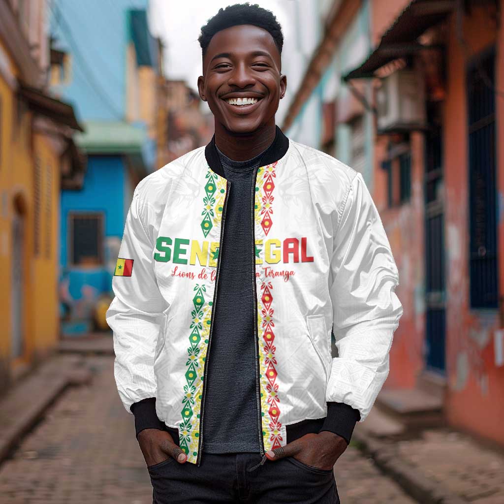 Custom Senegal Football Bomber Jacket Go Champions Lions de la Teranga - African Pride