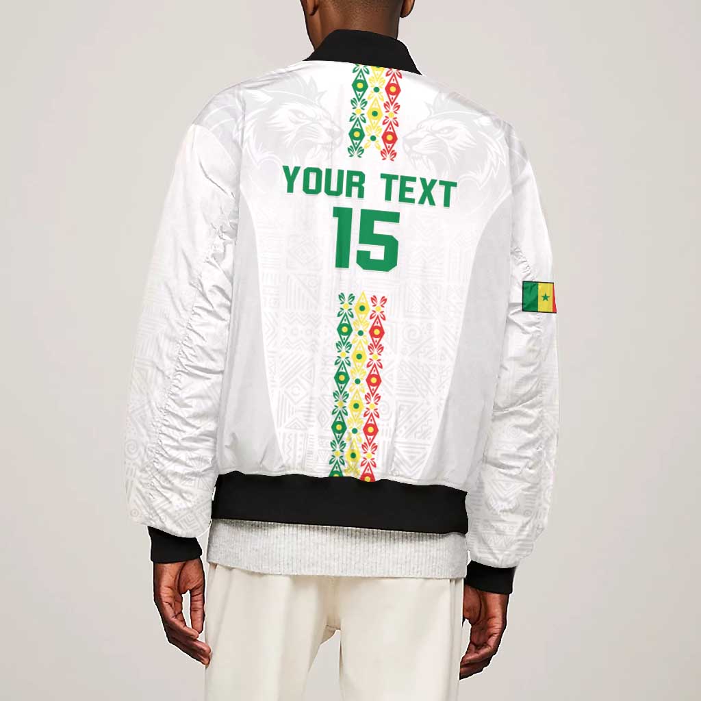 Custom Senegal Football Bomber Jacket Go Champions Lions de la Teranga - African Pride