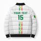Custom Senegal Football Bomber Puffer Jacket Go Champions Lions de la Teranga - African Pride