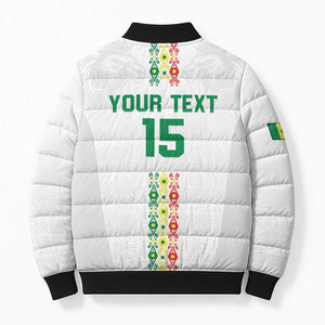 Custom Senegal Football Bomber Puffer Jacket Go Champions Lions de la Teranga - African Pride