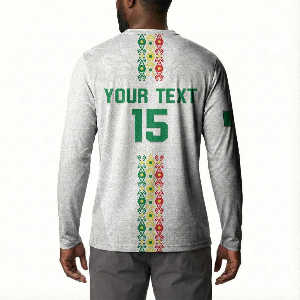Custom Senegal Football Button Sweatshirt Go Champions Lions de la Teranga